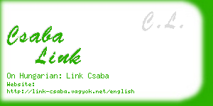 csaba link business card